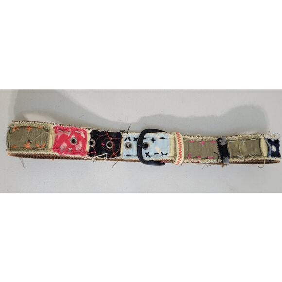 Patchwork Belt Multi-Colored Size 0-1 Small Hippie Boho Shabby Chic Fun NWOT - Picture 1 of 4